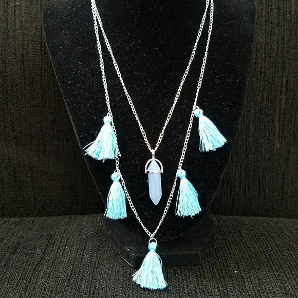 Boho necklace, tassel necklace, Festival jewelry - Picture 3 of 5